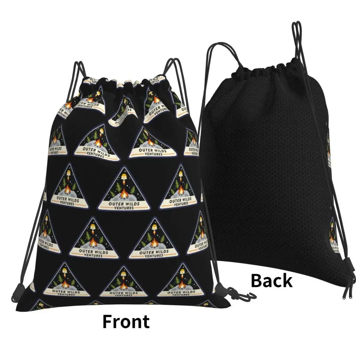 Outer Wilds Ventures Patch Backpacks Fashion Drawstring Bundle Pocket Storage Bag Book Bags for Man Woman School