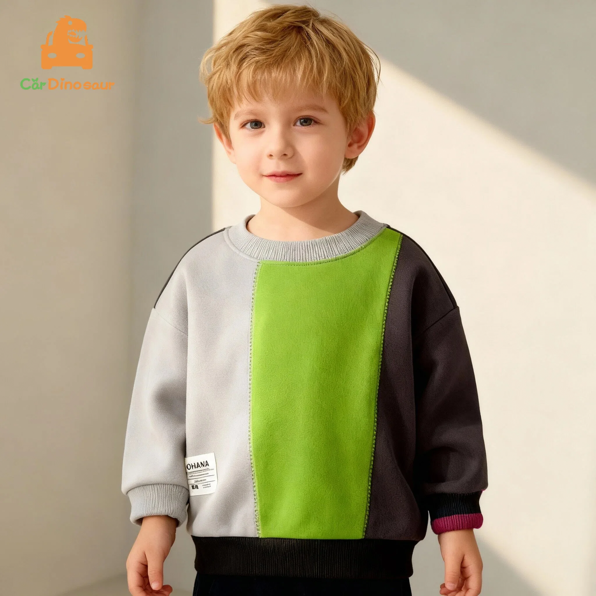 

Осень-зима 2022, От 3 до 12 лет, цветные лоскутные толстовки с длинными рукавами для детей-подростков, школьные толстовки для мальчиков и девочек, бархатные толстовки