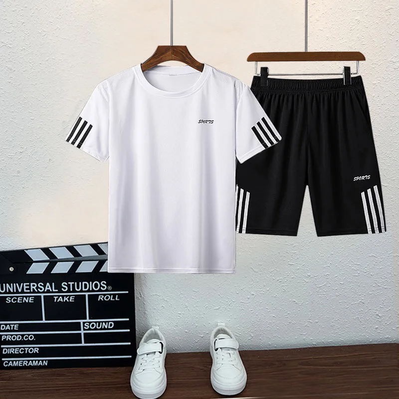 Summer Children Boy Clothes Kid Girls Sport Badminton Short Sleeve T-shirts And Shorts 2pcs Set Teenage Top Bottom Tracksuits