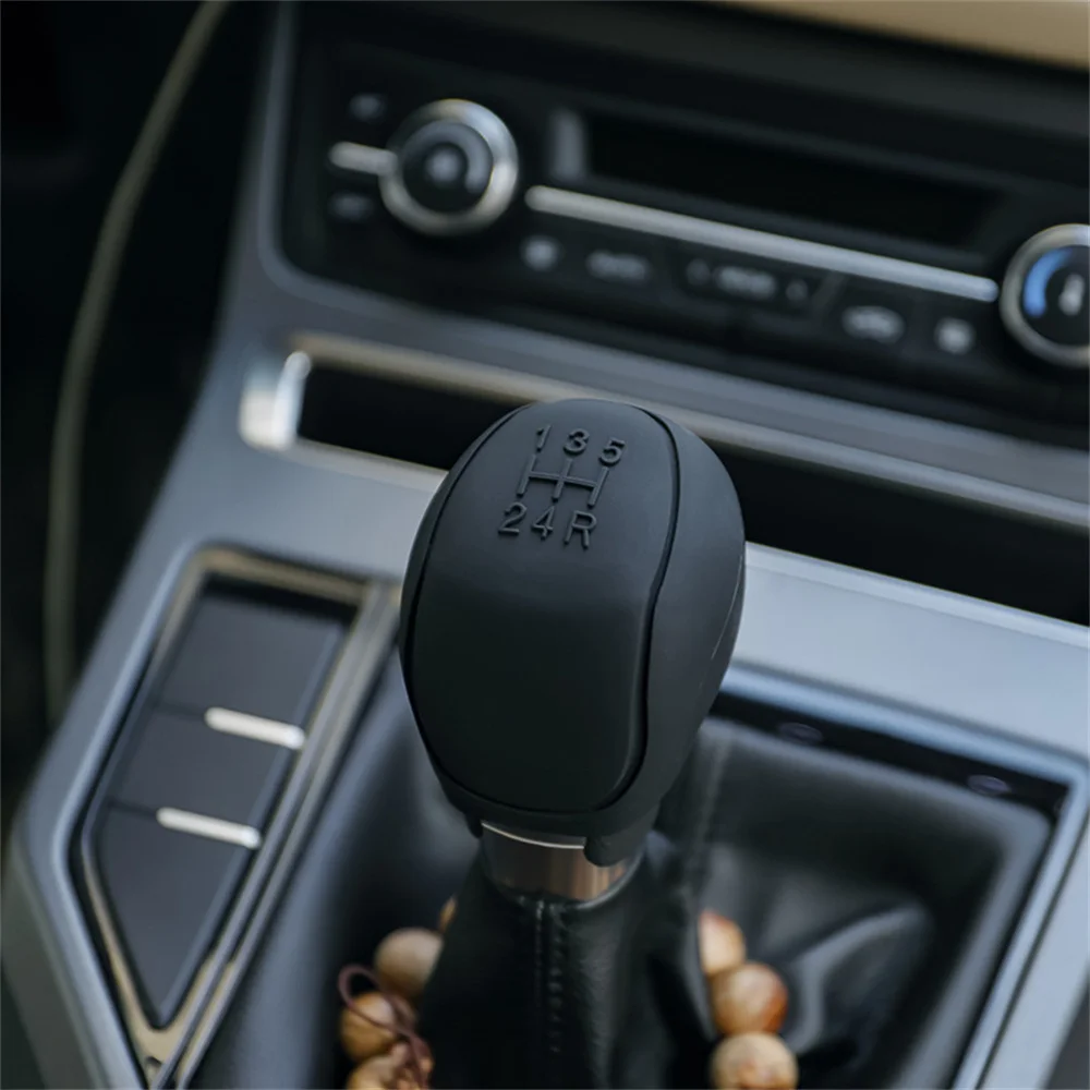 Silicone Car Gear Shift Cover Non-Slip Gear Shift Collars Grip Handle Protective Cover 5 6-speed Manual Car Interior Accessories