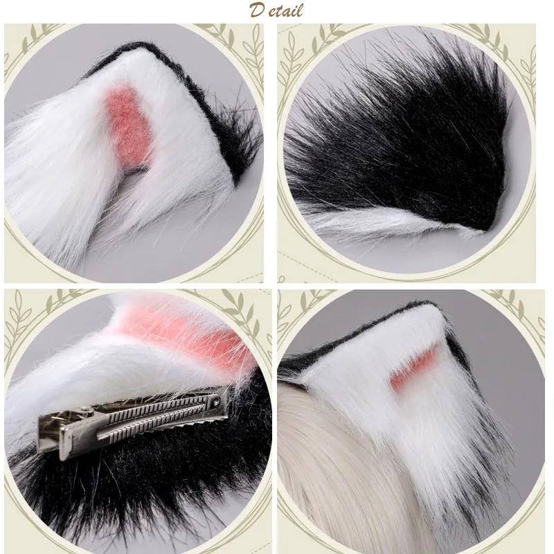 Horquilla con orejas de zorro Lolita Kawaii para mujer, disfraces de Anime para niñas, pinzas para el pelo de zorro, accesorios para la cabeza bonitos