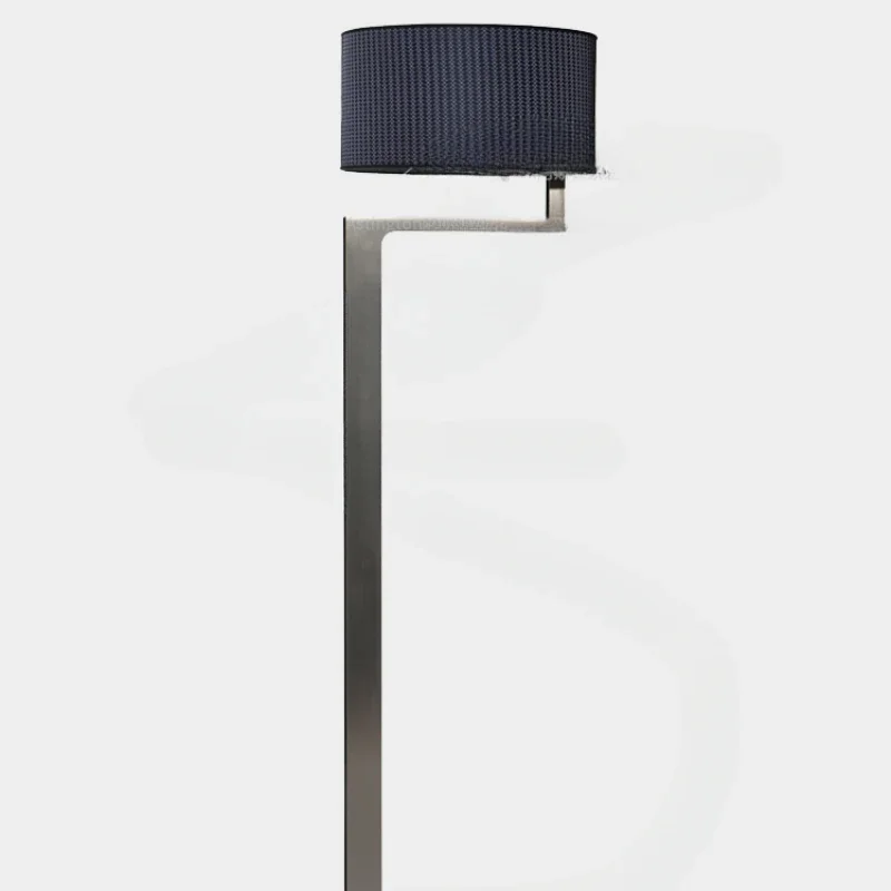 

Italian light luxury bedroom stainless steel floor lamp next to living room