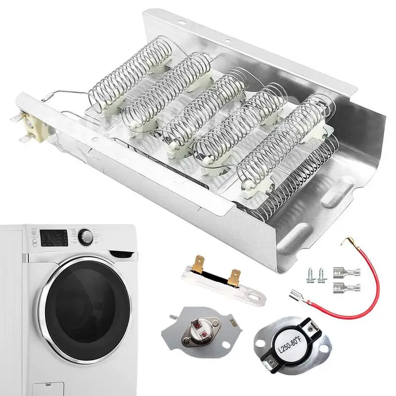 

Dryer Heating Kit 9 Pieces Set Thermostat Heating Greatly Compatible Dryer Heating Accessories For Home Apartment Hotel And