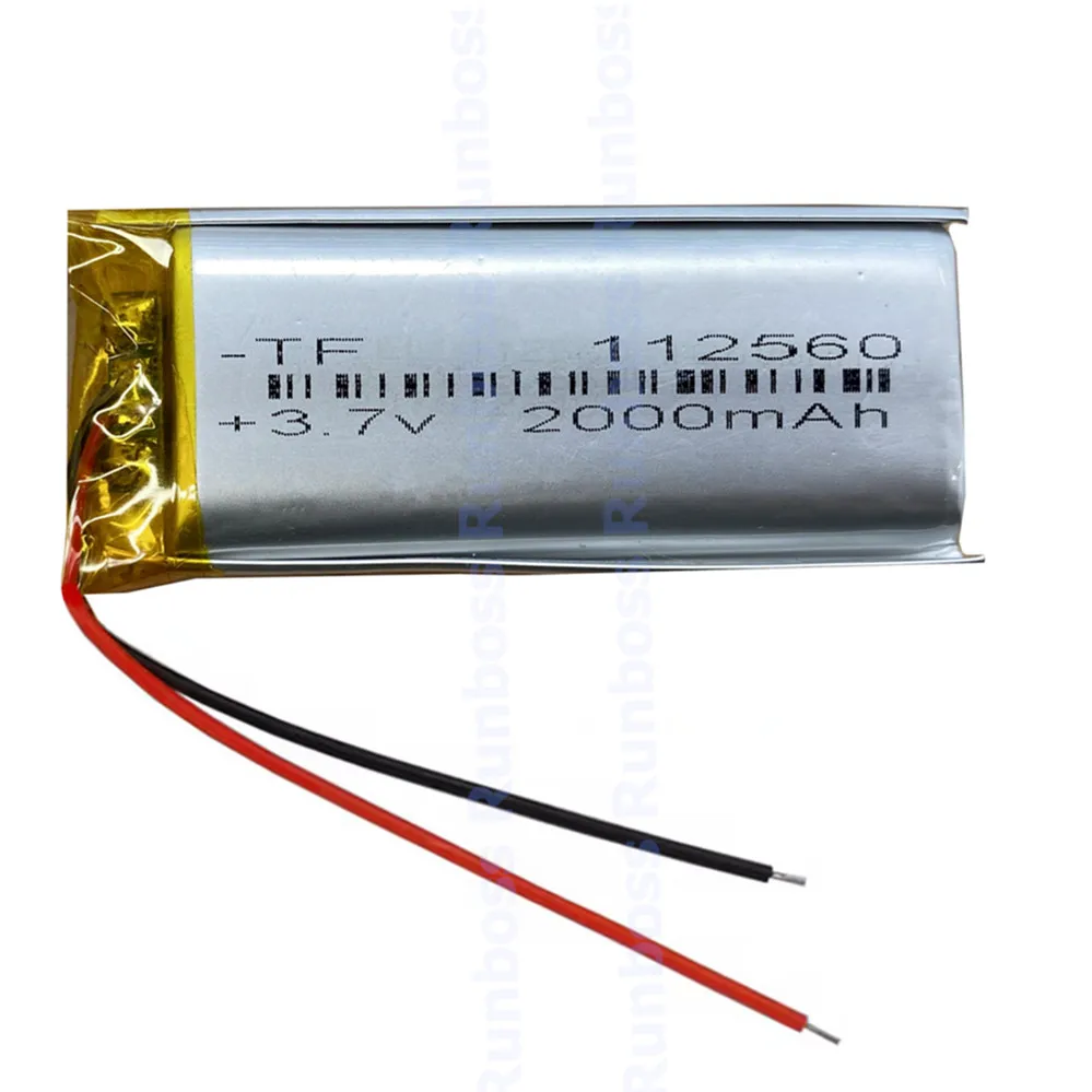 1-10PCS 3.7V 2000mAh Polymer Lipo Battery 112560 For MP3 Bluetooth Speaker Power Bank Monitor Video Player Plate MID Tablet PC