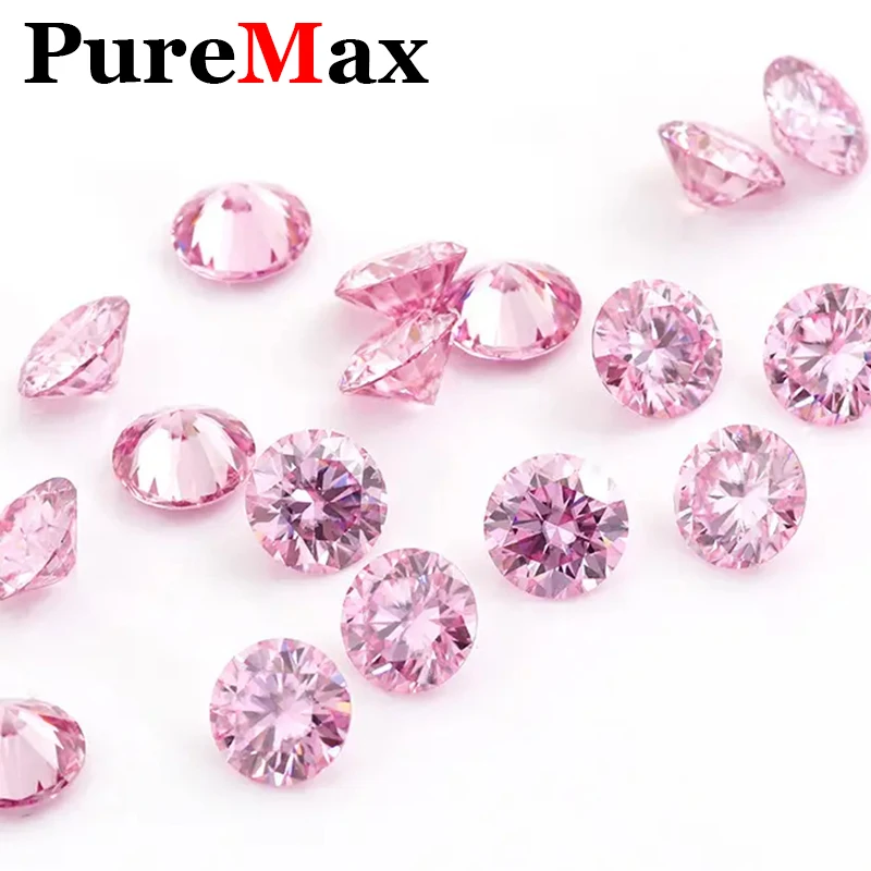 [Full Size 0.8mm-30ct] New Small Size Pink Loose Moissanites Stones D Color VVS1 Gemstone Lab Grown Moissanite Diamond Wholesale