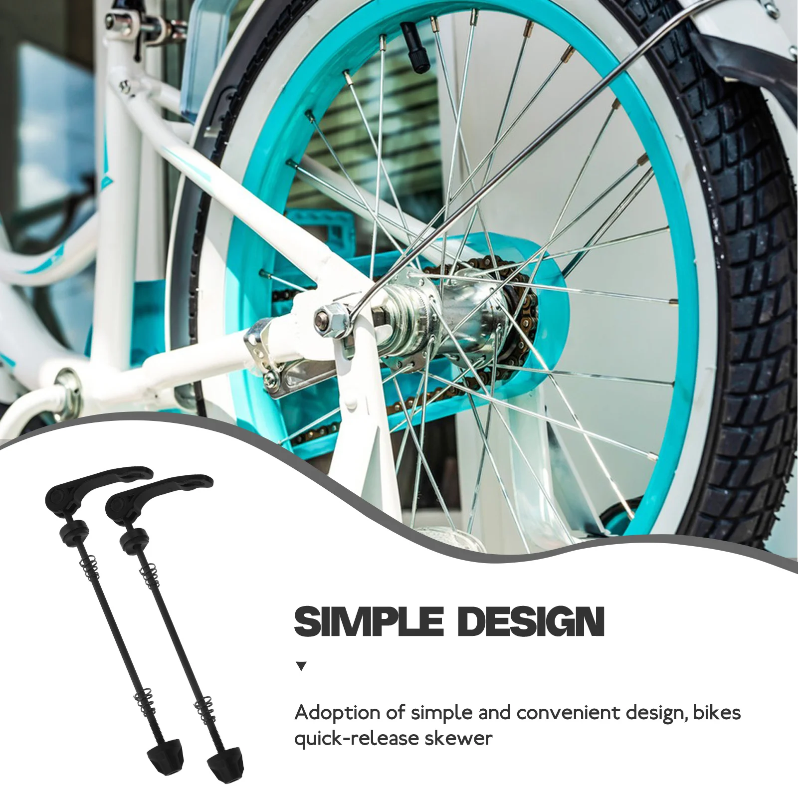 

Bicycle Hub Quick Release Skewer Black Front Rear Set Alloy Durable Lightweight Bike Parts Mountain Road Compatibility Safe