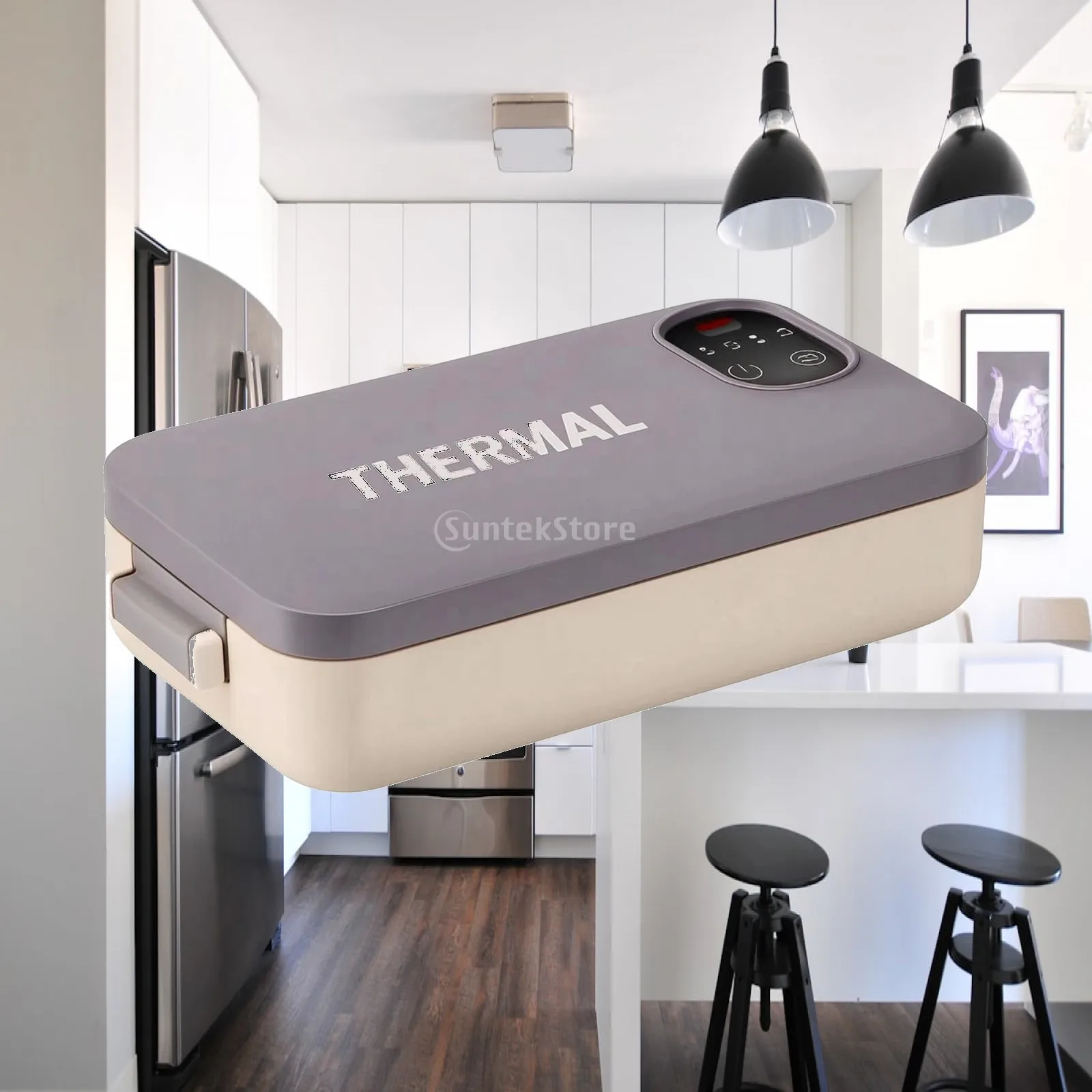 Electric Lunch Box Cordless Electric Lunchbox Heated Lunchbox Self-Heating Lunch Box with Stainless Steel Liner Leak-Resistant