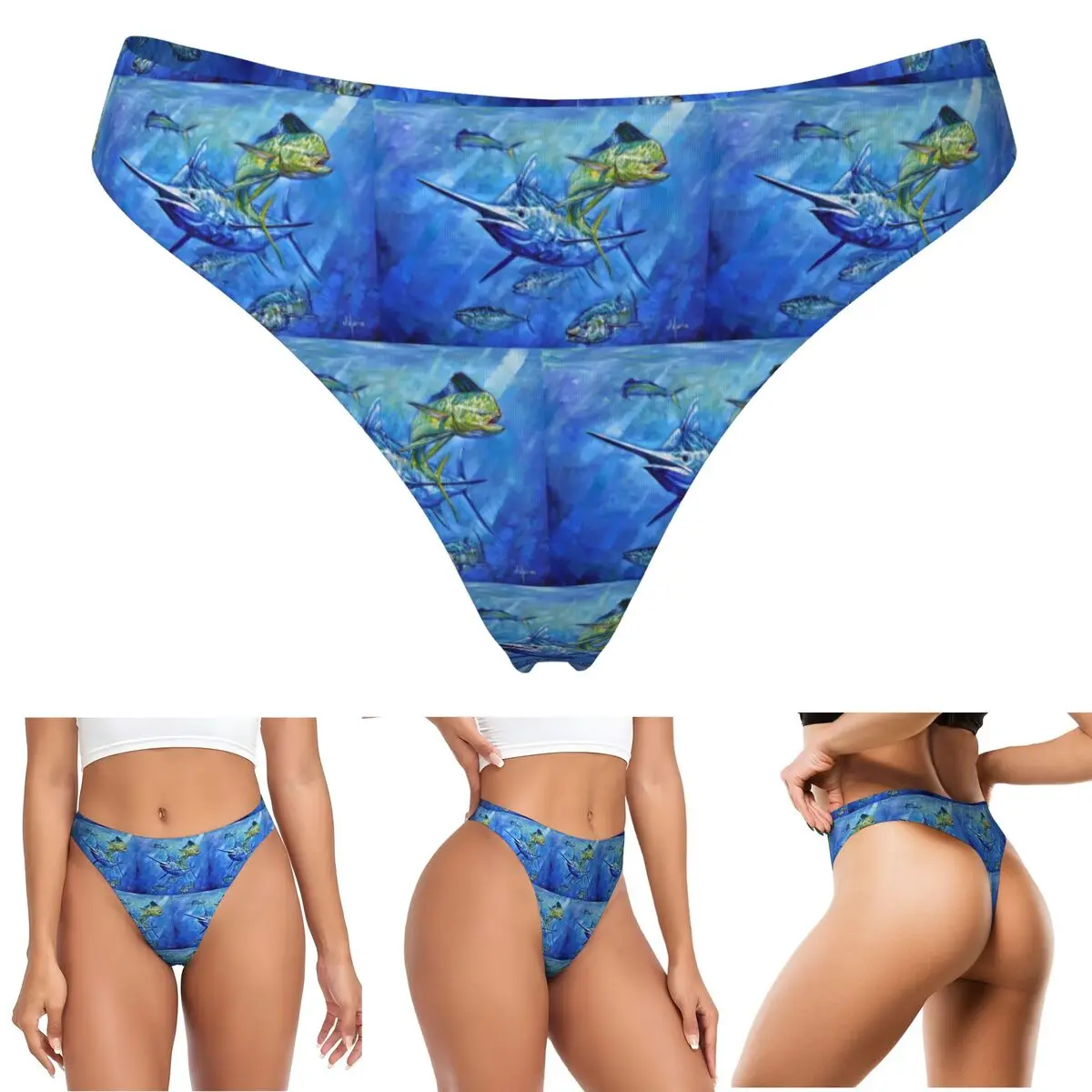 calcinhas-g-string-personalizadas-de-dorado-marlin-e-atum-respiraveis-confortaveis-e-elasticas-para-mulheres
