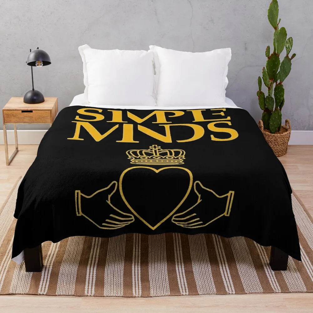 

Simple Minds Logo Tri-blend Throw Blanket Weighted Winter beds blankets ands Blankets