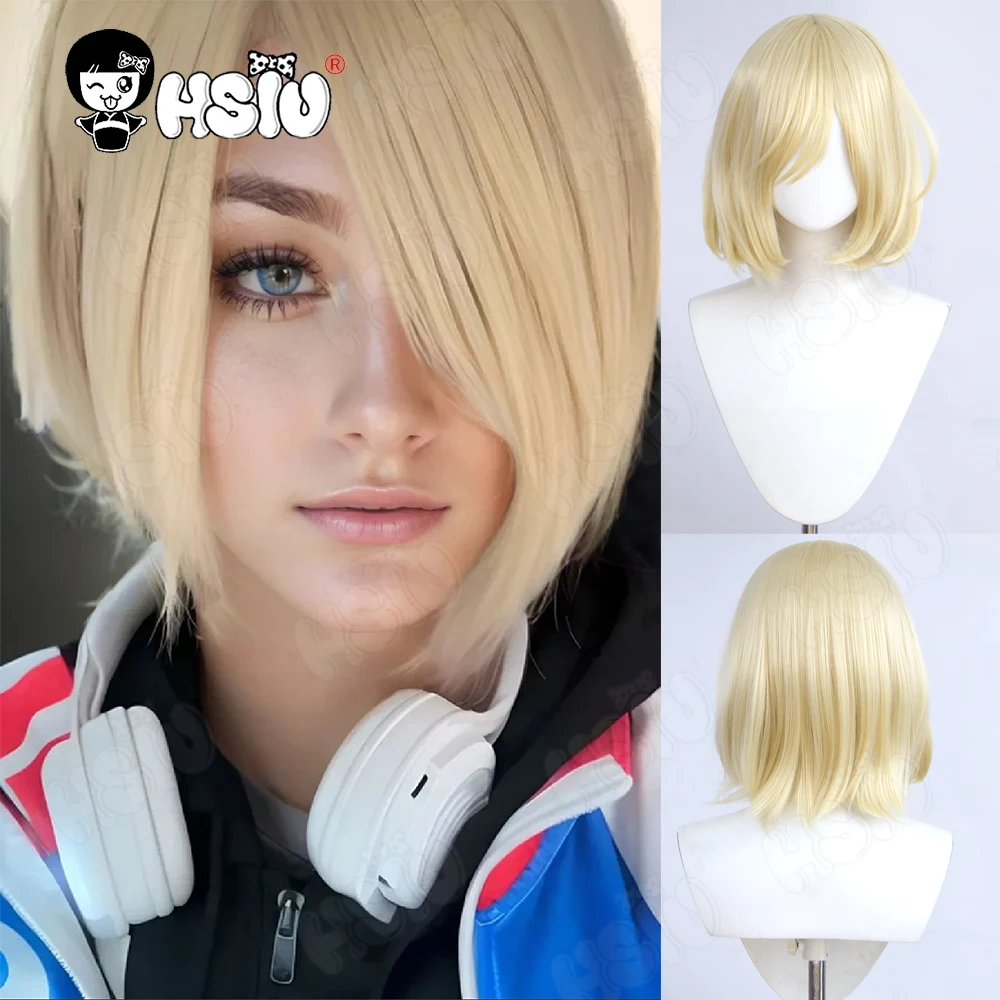 Yuri Plisetsky Cosplay Wig Fiber synthetic wig「HSIU 」Beige Short Wig+Wig cap Anime YURI!!! on ICE Yurio cosplay Wig