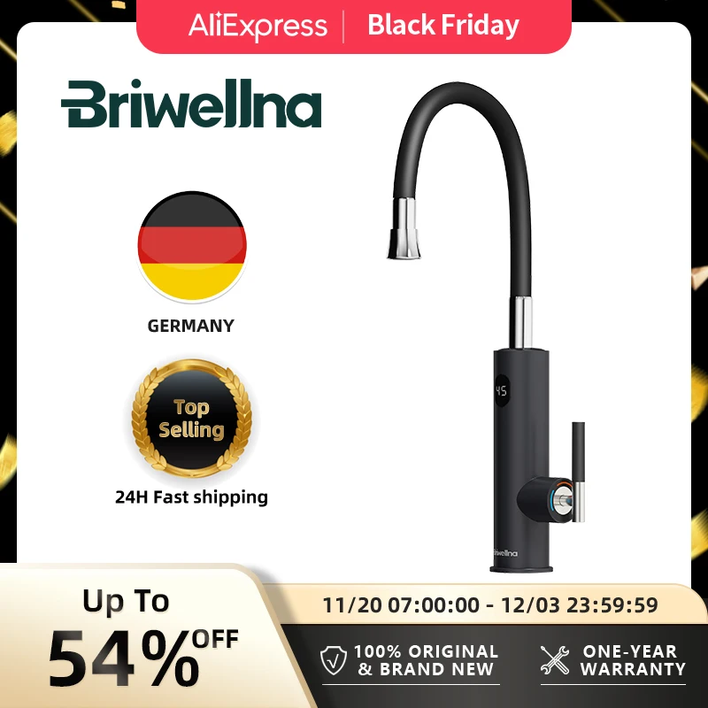 Briwellna Máy Nước Nóng 220V 2 Trong 1 Vòi Rửa Chậu Bếp Tankless Nước Vòi Với Đa Năng Vòi Xịt Điện Vòi KM15