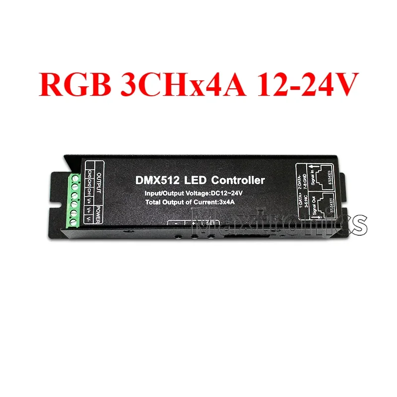 3/4/24CH DMX512 RGB RGBW LED Controller 24Channel DMX Decoder Dimmer Driver DC5/12/24V For 5050 RGB RGBWW LED Module/Strip Light