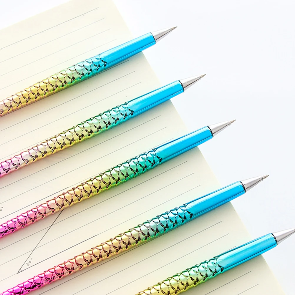 

Ballpoint Pen Multicolor Glittery Pens Mermaid Stylish Shark Fountain Fun for Girls Petal Beadable