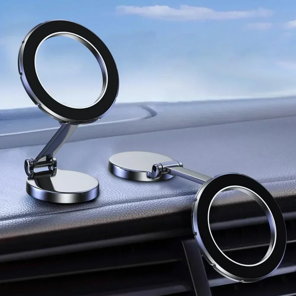 Strong Magnetic Cell Phone Holder Car 360° Swivel Adjustable Back Sticker Holder Magsafe for IPhone 16 Samsung Xiaomi Universal