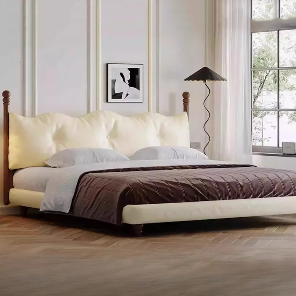 

Upholstered Storage Beds Minimalist Waterproof Headboard King Size Bed Double Sleeping Letto Matrimoniale Home Accessories