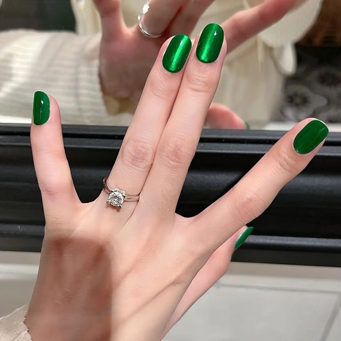 1 قطعة 15 مللي الخريف مسمار الإمبراطوري الزمرد الأخضر القط العين هلام طلاء الأظافر UV LED علاج عطلة المرأة هدية مسمار الفن اللوازم اليومية #1
