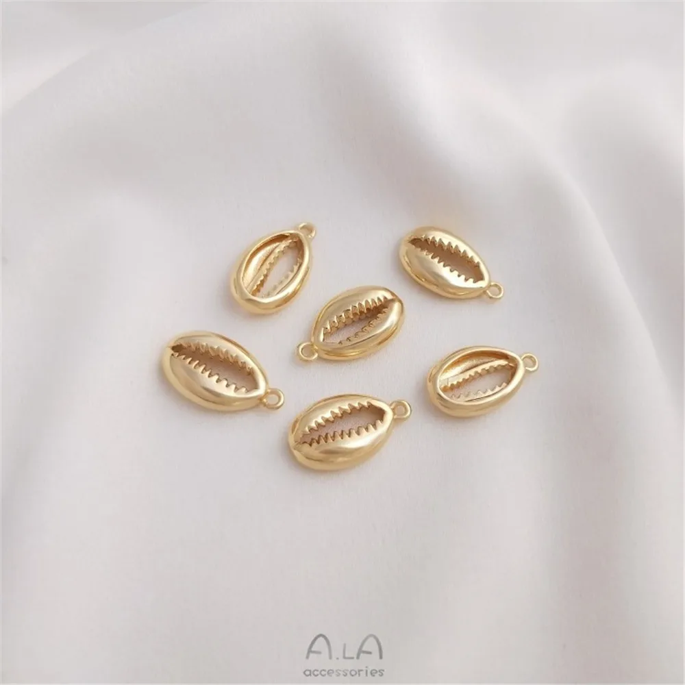 

14K Copper-wrapped Real Gold Surface Melon Snail Conch-shaped Pendant Handmade Diy Bracelet Necklace Earrings Pendant