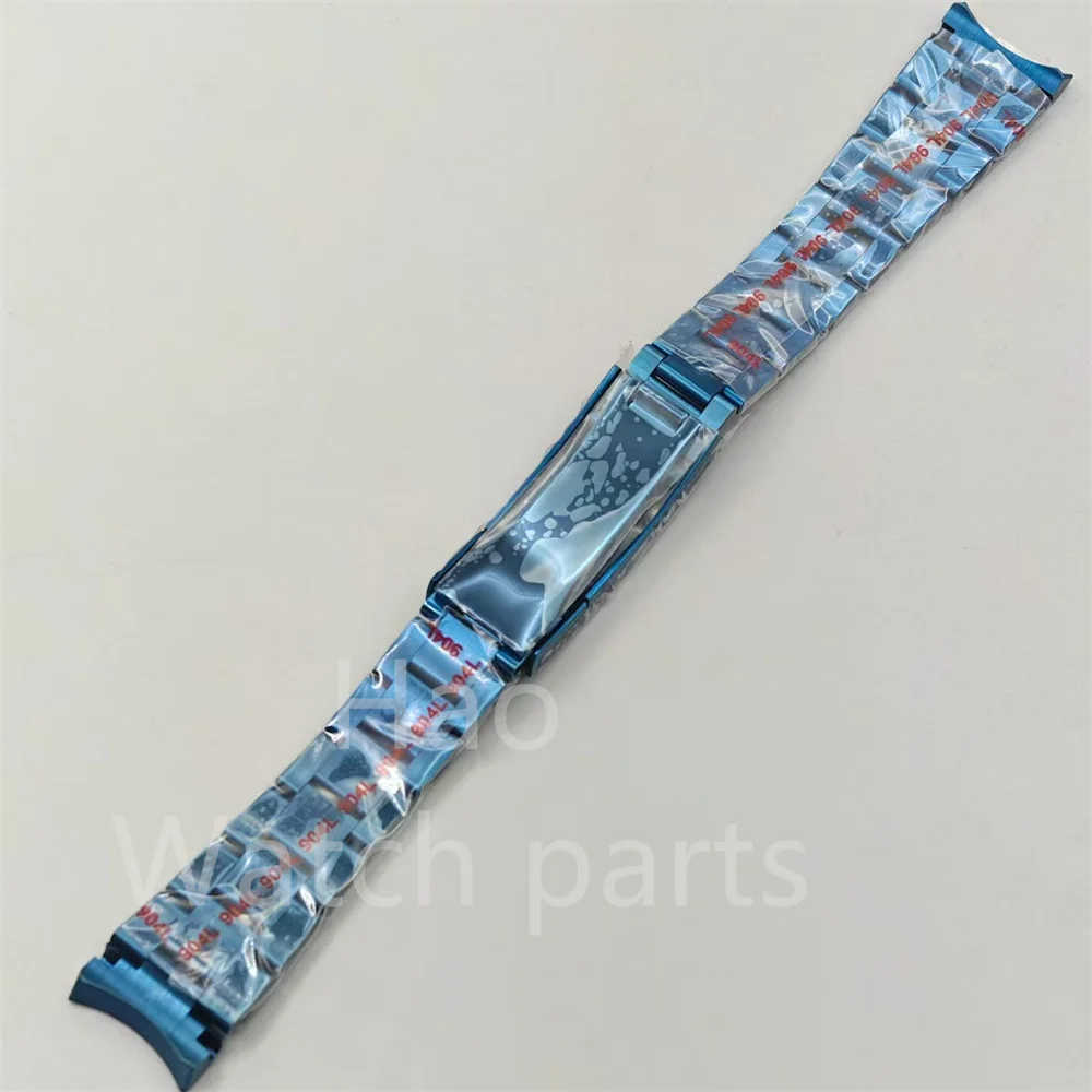 Bliger-青いステンレス鋼のブレスレット,折りたたみ式バックル,36mm, 39mm, 40mm,904lに適しています