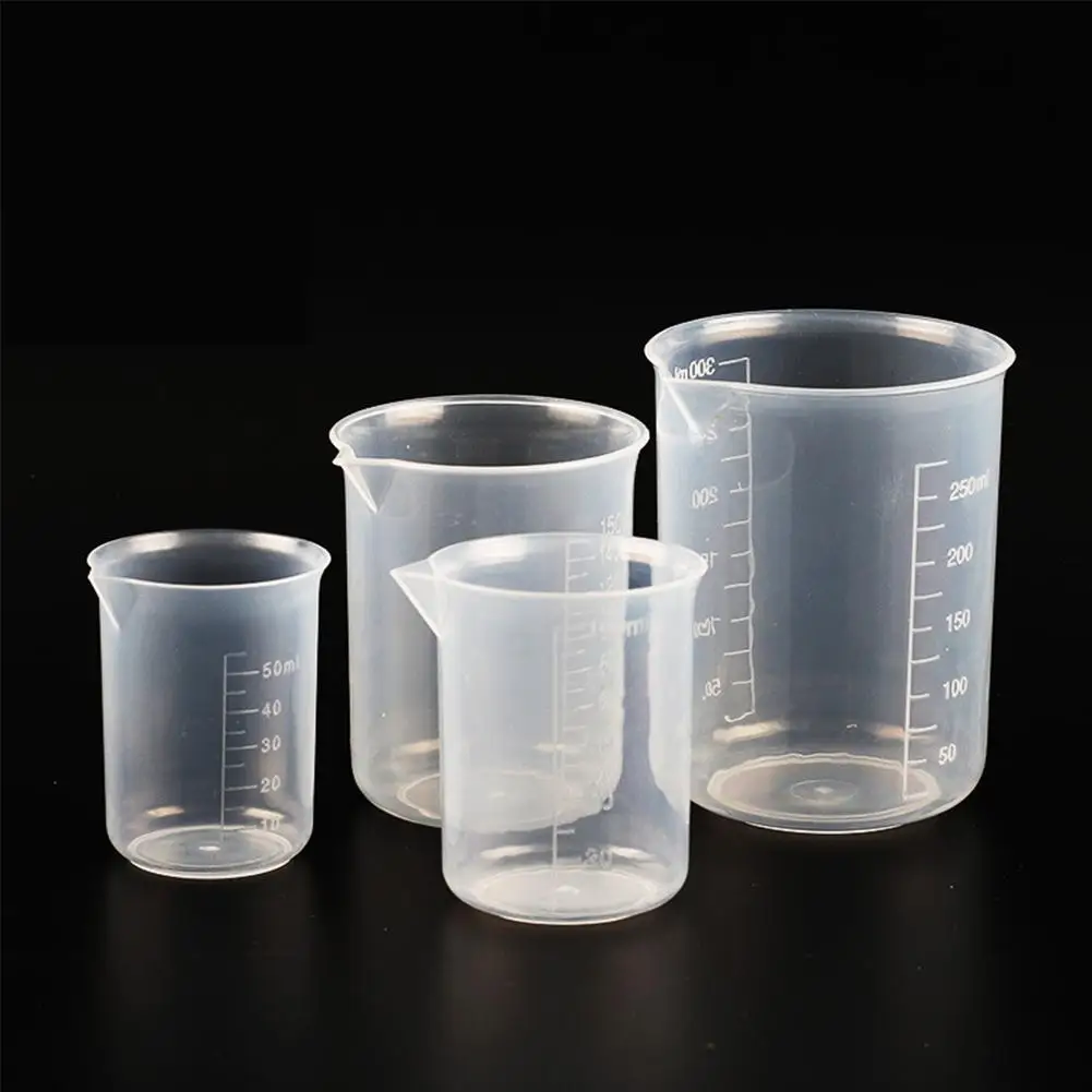 Transparent Scale Plastic Measuring Cup V Shape Mouth Laboratory Beakers Milk Tea Store Measuring Cup Volumetric Beaker Kitchen