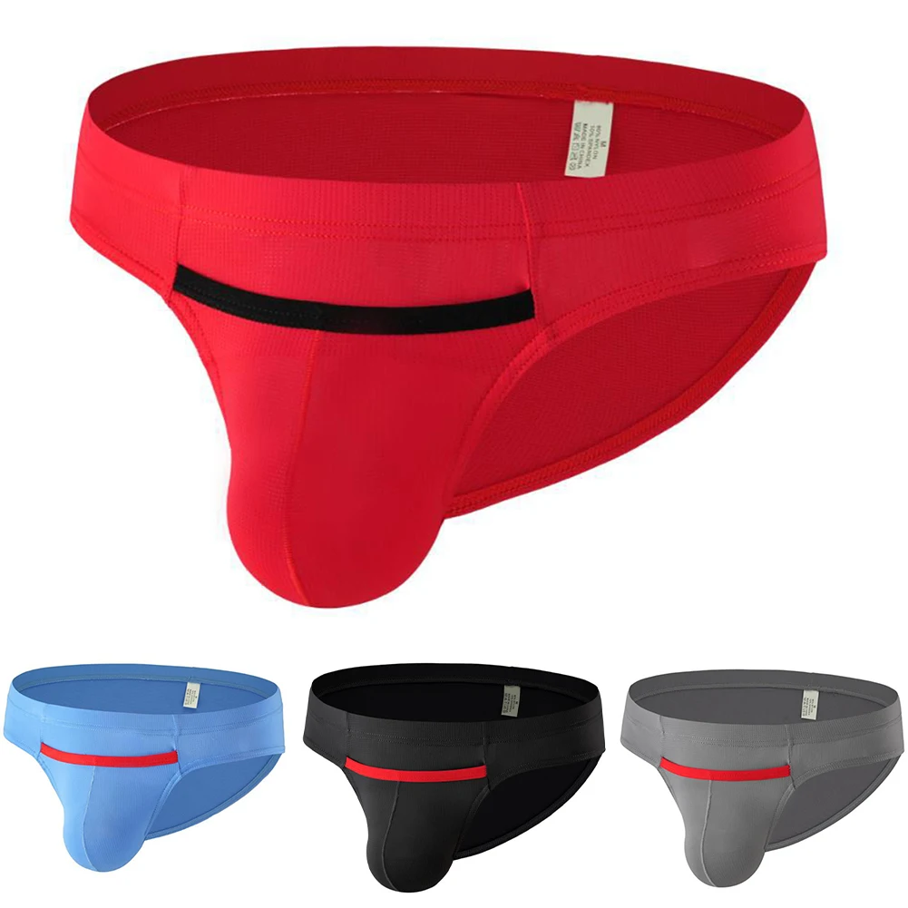 

Удобные дышащие мужские трусы с открытой передней вставкой, модное нижнее белье, мужские трусы с низкой посадкой