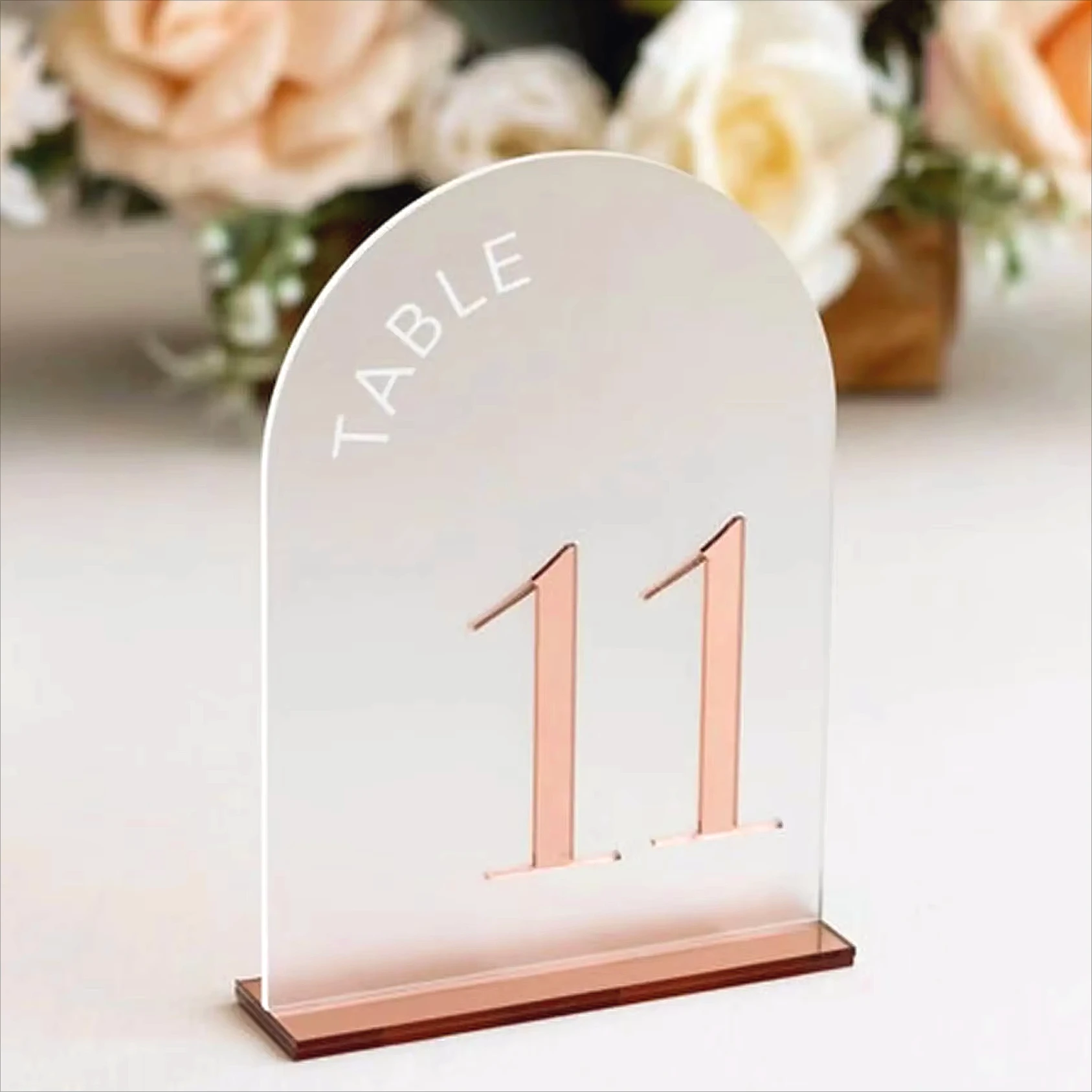 Frosted Arch Acrylic Table Numbers Table Signs Wedding Table Decor Wedding Signage Black Table Numbers Wedding Reception Decor