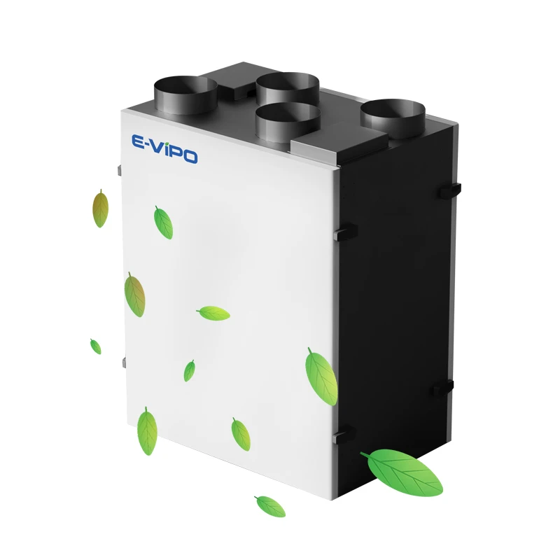 High Efficiency Heat Energy Recovery Ventilation Residential HVAC System Bypass Freecooling Auto ERV HRV Air Recuperator
