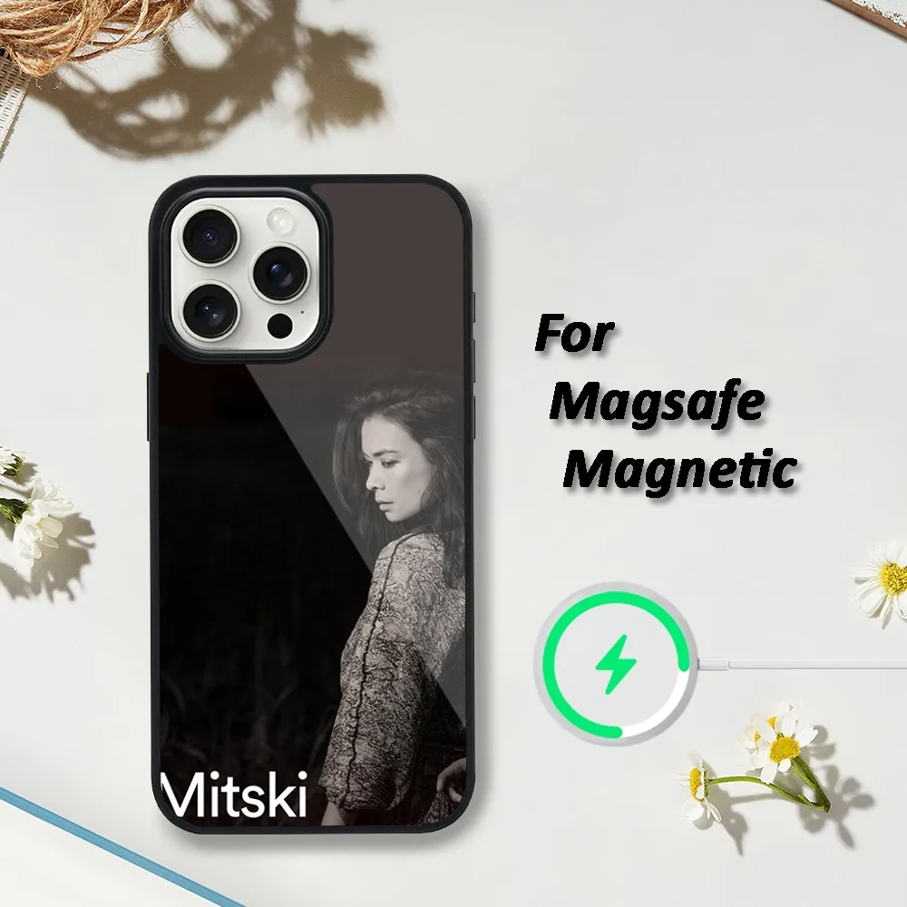 Singer Mitski Lush My Love Mine Phone Case For iphone 13 Plus 12 Pro 11 Max Mini 15 14 Magsafe Magnetic Wireless Charging Shell