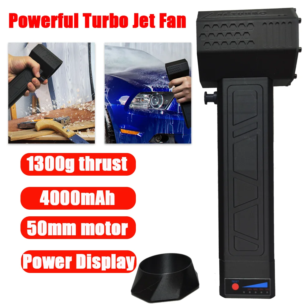 

500W Air Blower Rechargeable Blower Handheld Turbo Jet Fan Powerful Blower Cleaning High Speed Violent Duct Fan Tool