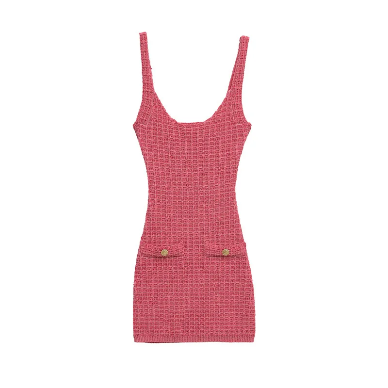 فستان نسائي أوروبي وأمريكي متعدد الاستخدامات برقبة دائرية مرنة #2