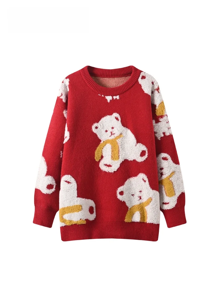 

plus Size Women's Long Sve round Ne Knitwear Cute Sle Autumn Winter New Design Big Sister Faionable Sweater