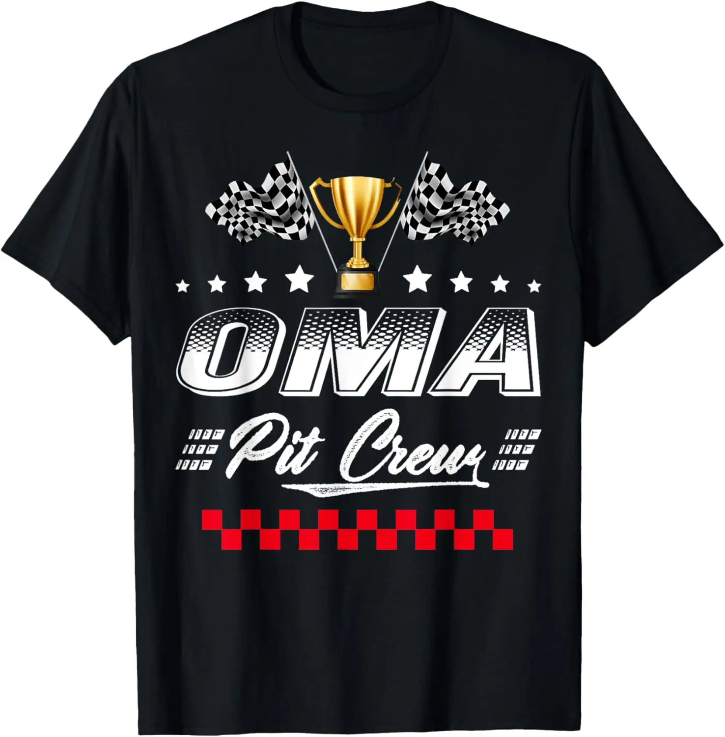 Oma Pit Crew Race Car Racing Birthday Party Matching T-Shirt