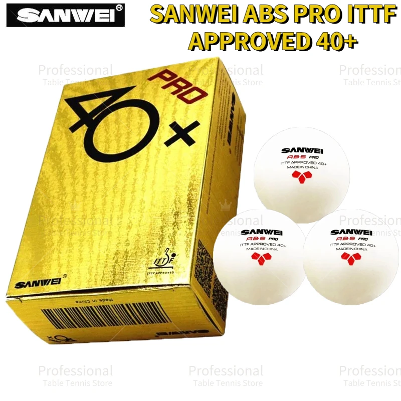 

Мячи для настольного тенниса SANWEI ABS PRO 3 звезды 6/12 Мячи ITTF одобренные 40 + новый материал пластиковый мяч для пинг-понга белый конкурентоспособный уровень