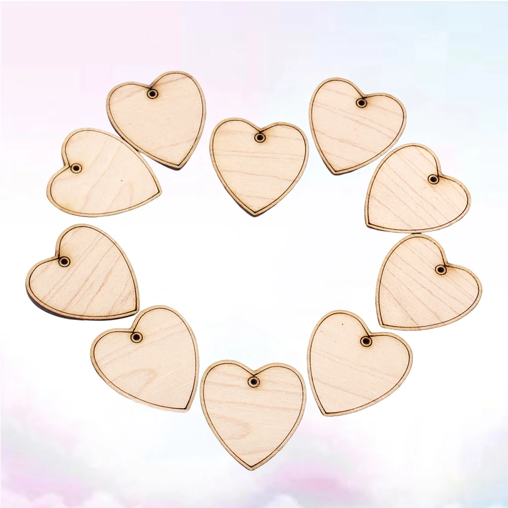 

10pcs Maple Wood Heart Shape Guitar Pick Bass Guitar Plectrum Ukulele Guitar Picks Accessories (Beige)