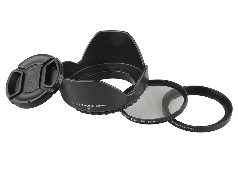 كاميرا تصفية عدسة محول المعادن FA-DC58C 58 مللي متر غطاء العدسة عدسة هود تصفية لكانون PowerShot G1X (تتعارض مع G1X II)