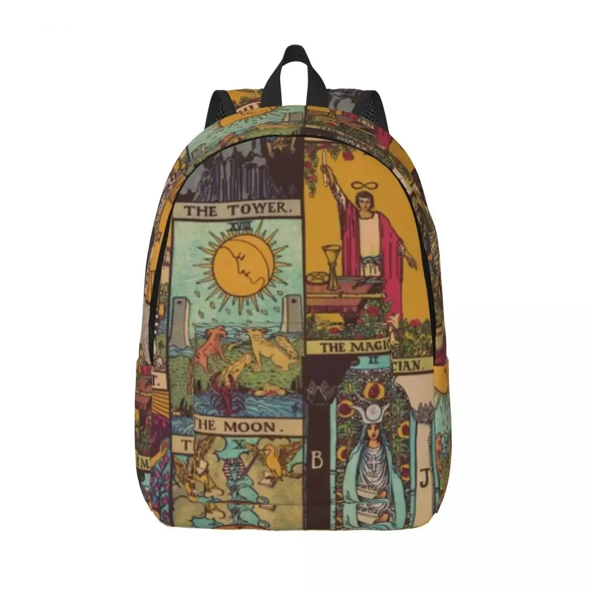 

Tarot Patchwork Backpack Boy Vintage Print Backpacks Polyester Kawaii School Bags College Design Rucksack Christmas Gift