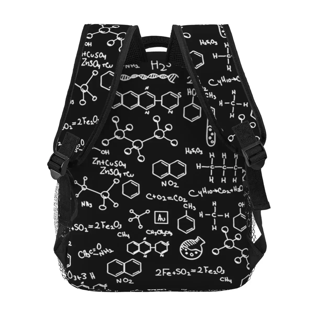 Mochilas con patrón de química científica para niños y niñas, mochilas escolares de dibujos animados, mochila de viaje, bolso de hombro de gran capacidad