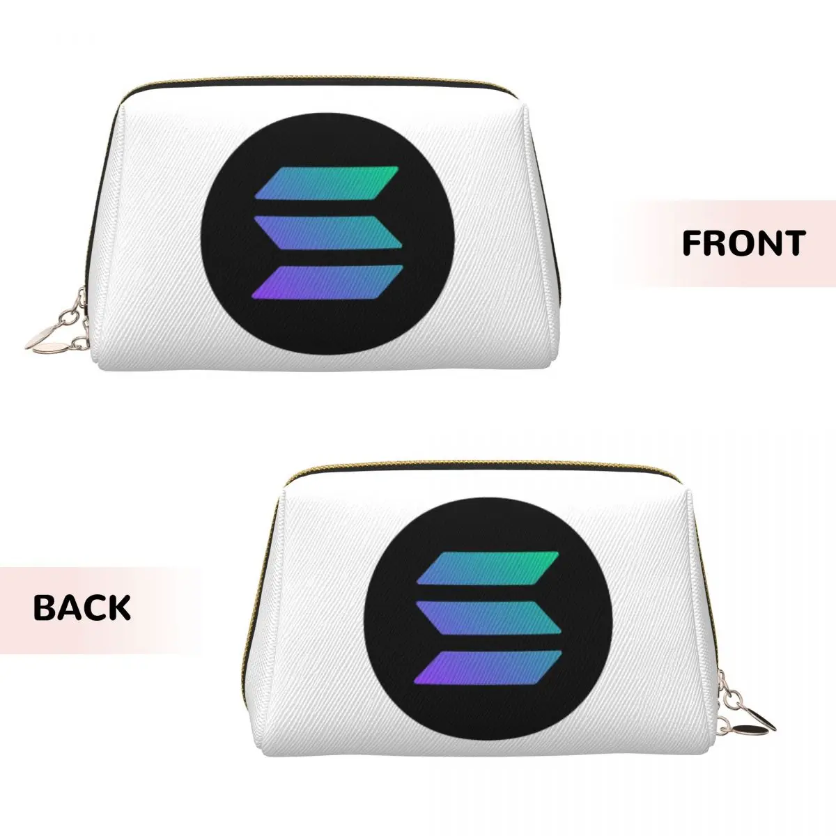 Solana Cryptocurrency - Solana SOL Women Cosmetic Bags Travel Makeup Organizer Pouch Toiletry Storage Dopp Kit Box