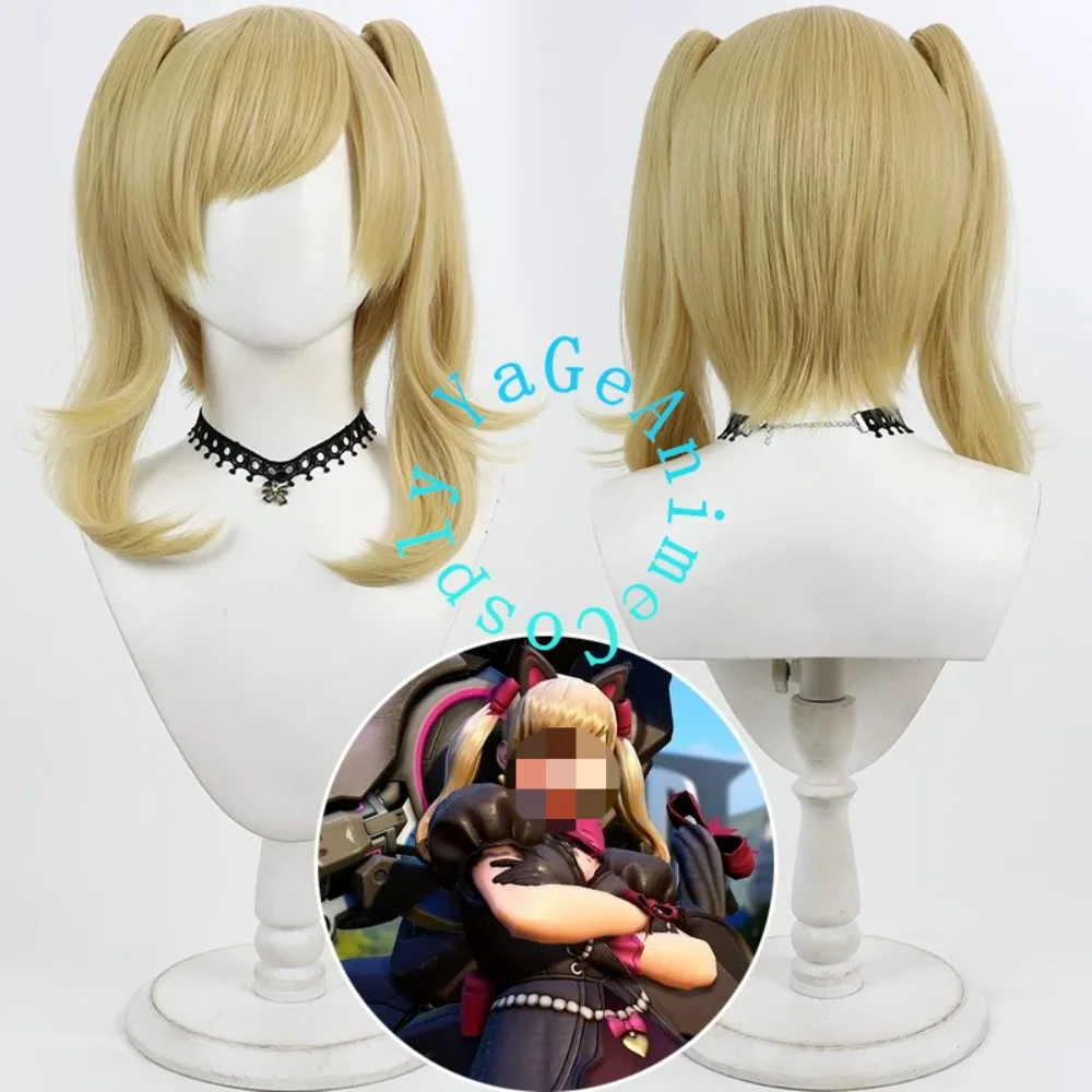 Black Cat Luna Cosplay Wig Styled Hair for Halloween Costume Party Gaming Event and Studio Photo Shoot