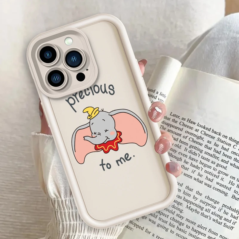 Disney Cartoon Dumbo Eye Ladder For Apple iPhone 15 14 13 12 11 XS XR X Pro Max Plus Funda Phone Case