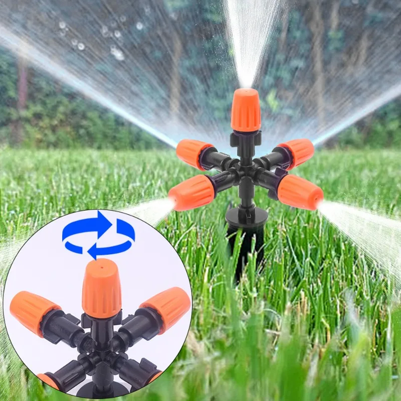 

3/1Pcs Adjustable Atomizing Sprinkler 360 Degree Irrigation Dripper Garden Plant Watering Nozzle 5 Holes Irrigation Sprayer Tool