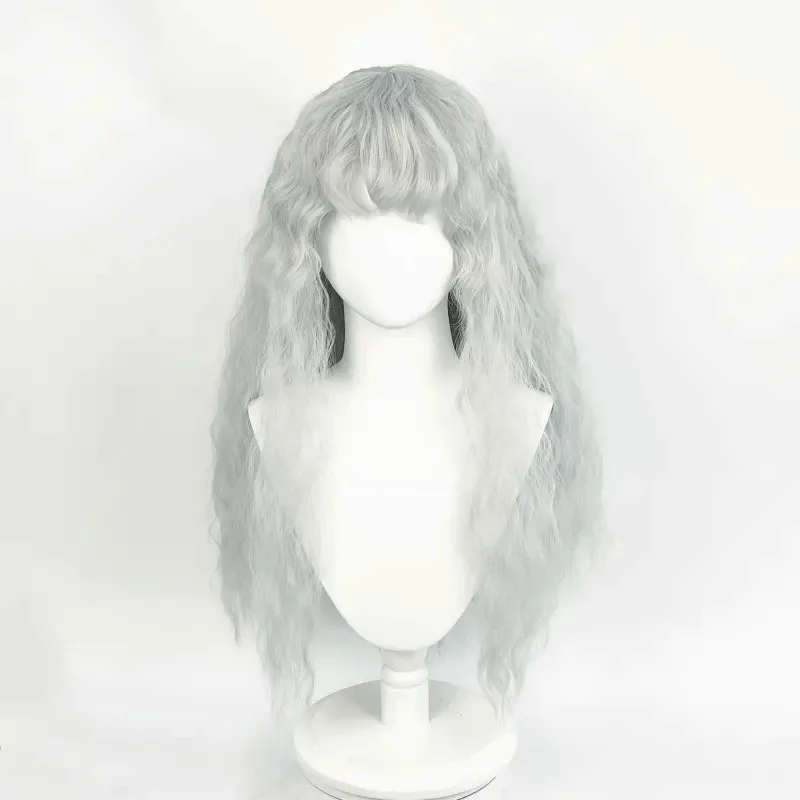 Full Wig Silvery Long Simulated Hair High-temperature Silk Daily Wear Berserk Griffith Cosplay Wigs Festival Party