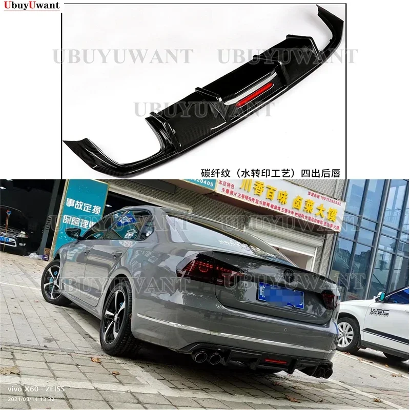 

For Volkswagen Passat B7 USA 2011-2017 Passat NMS Car Rear Bumper Diffuser Spoiler Lip Splitter Rear Bumper Lip Protector Guard