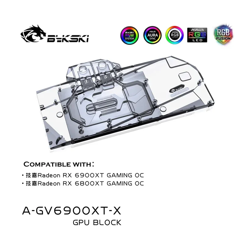 Imagem -04 - Bykski A-gv6900xt-x Bloco de Água Gpu para Gigabyte Radeon Rx6900xt Rx6800xt Gaming oc Placa de Vídeo Radiador Vga Gpu Cooler 12v 5v