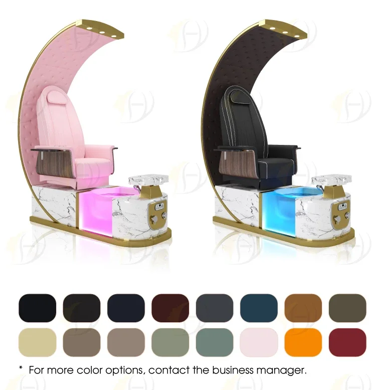 luxury modern throne professional high back foot spa massage manicure pedicure chairs for nail salon