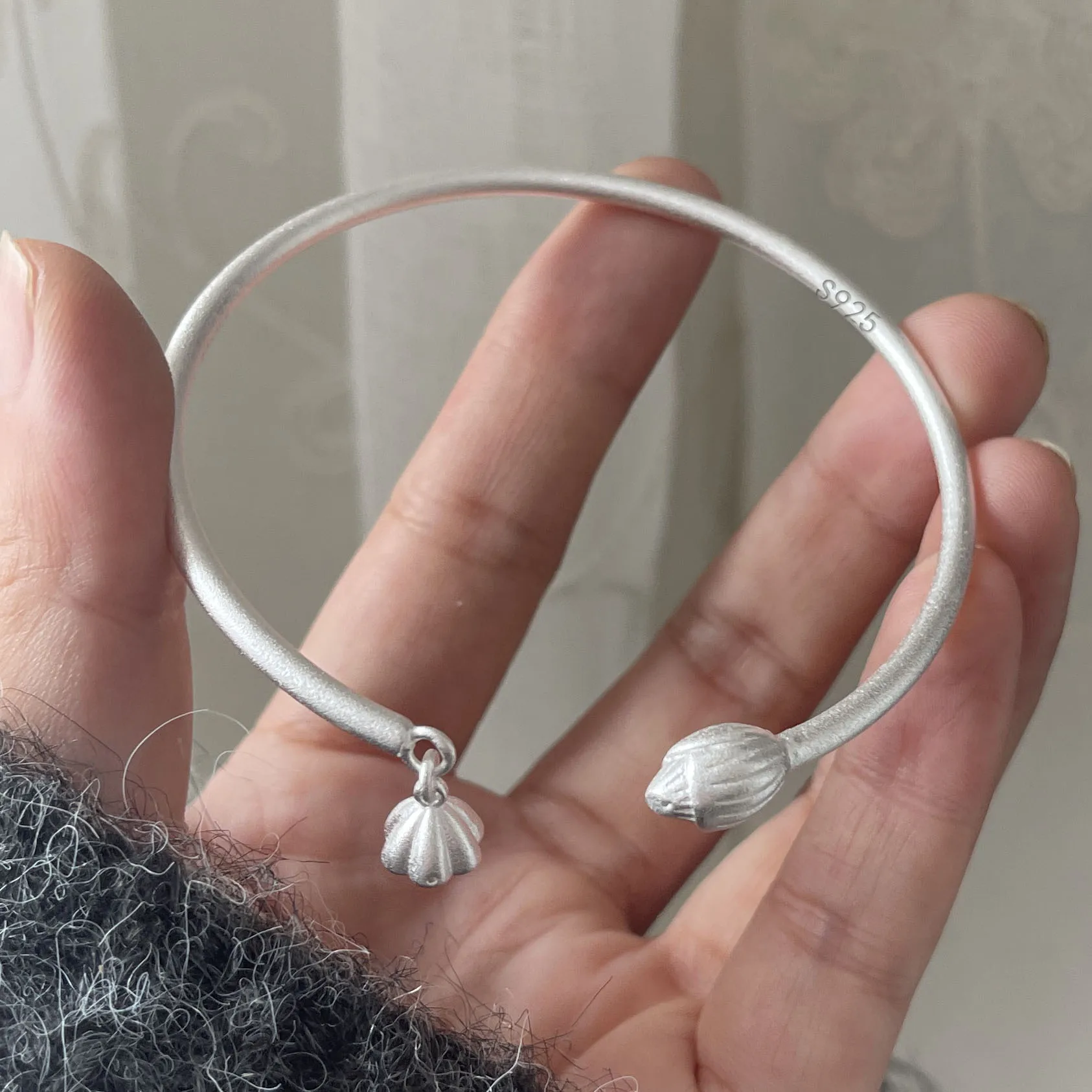 925 Sterling Silver Bracelets for Women Men String Accessories Lotus Shape Pendant Party Jewelry Gift