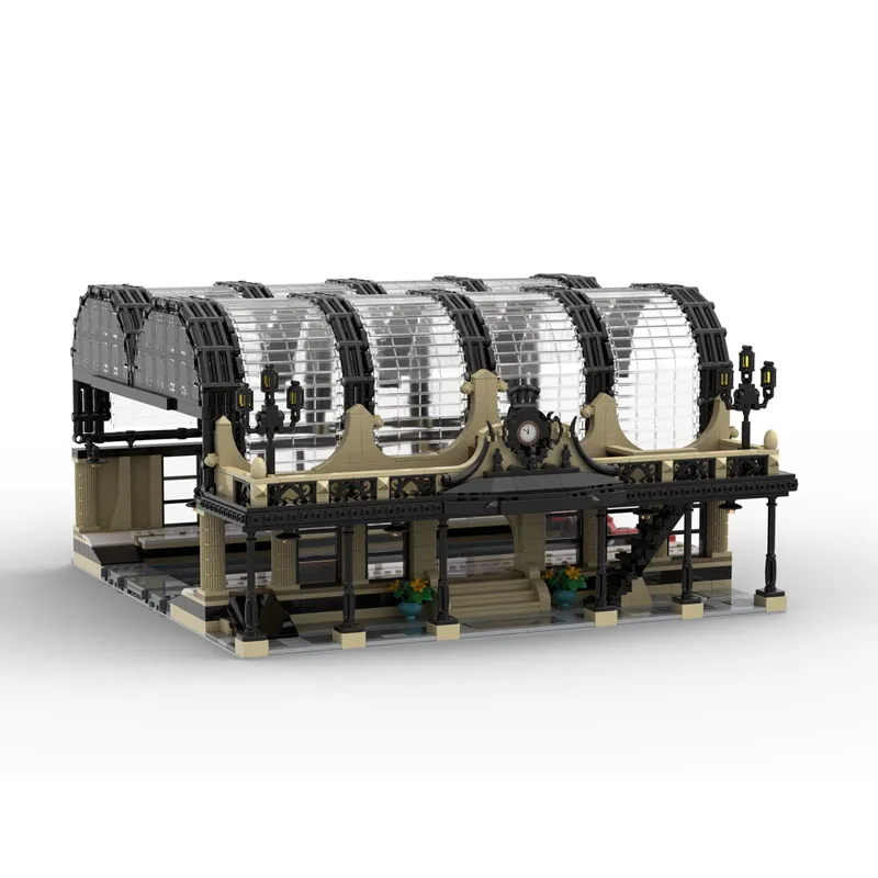 MOC-167905 Estação de Carga de Transporte de Carga Street View Modelo de Blocos de Construção • 2572 PartsMOC Criativo Meninos Crianças Brinquedos de Aniversário Presentes