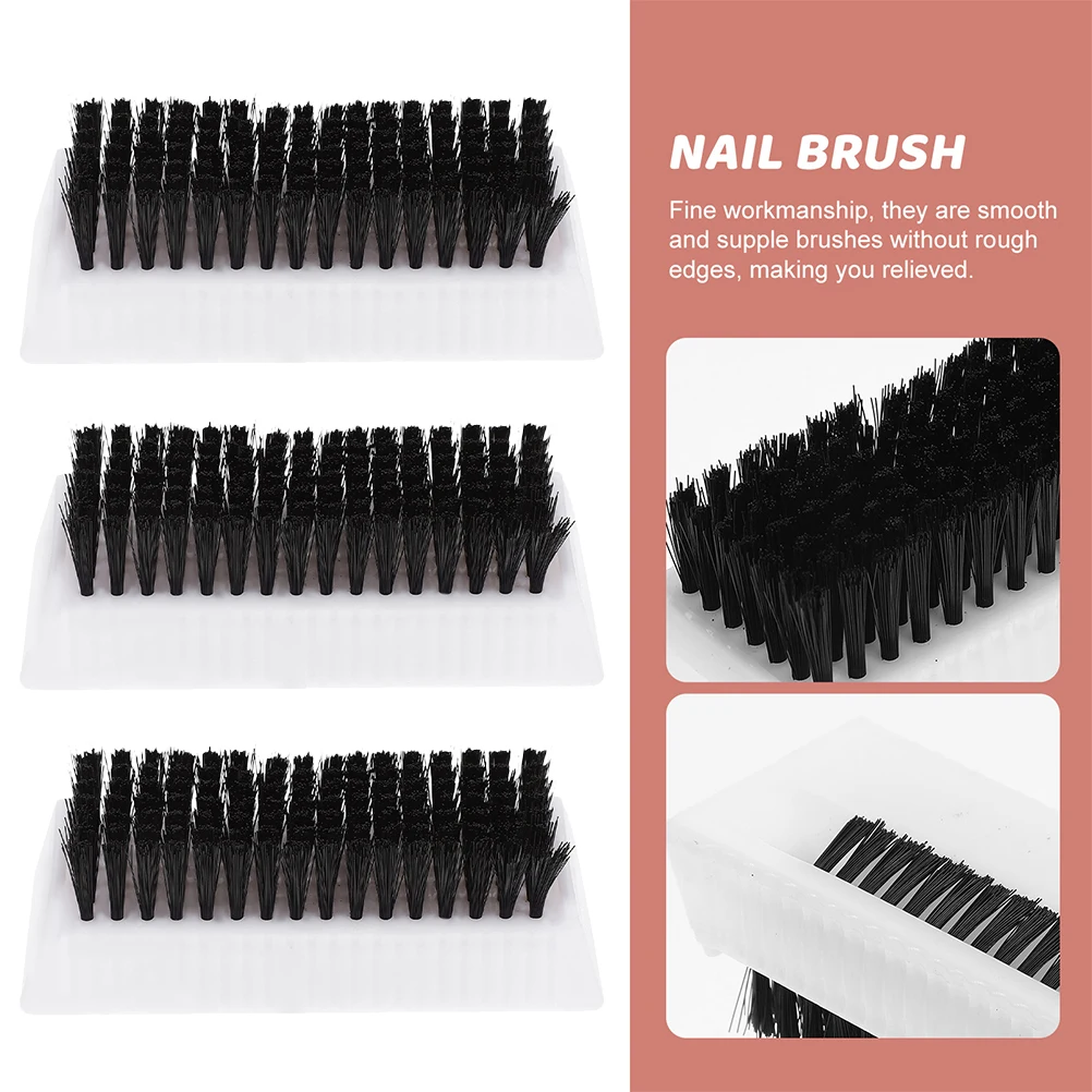 

3pcs ABS Nail Brushes for Cleaning Fingernails Hand Scrub Brush Heavy Duty Portable Practical Easy Grip Suitable Home Office