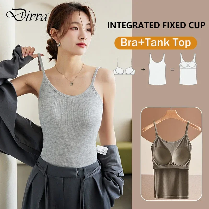 

M-2XL Women with Breast Cushion Back Heart Sleeveless Outside Wear Large Size White Base Camisole Underwear Without Wearing Bra