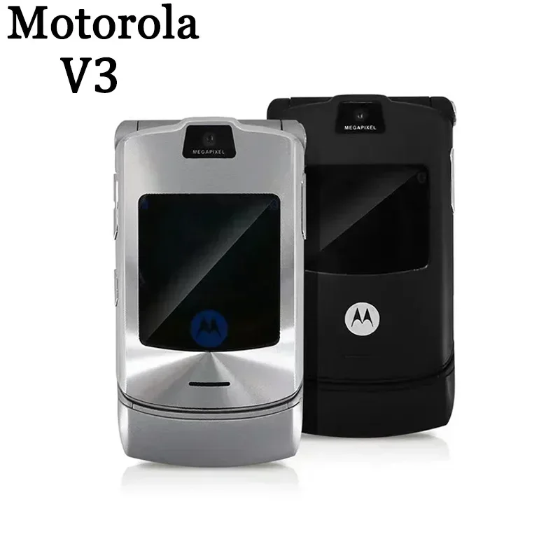 Refurbished MOTOROLA RAZR V3 90% New-Original Unlocked Clamshell Bluetooth Mobile Phone GSM 850/900/1800/1900 Phone Good Quality