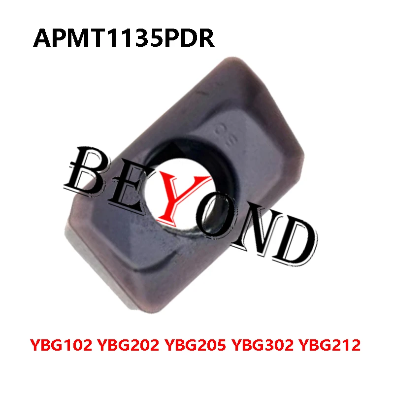 Inserções de Trituração do Carboneto do Cnc Apmt1135pdr Ybg202 Apmt1135pdr Ybg205 Ybg102 Ybg302 Ybg212 Apmt1135 Pdr Apmt 1135 Original de 100